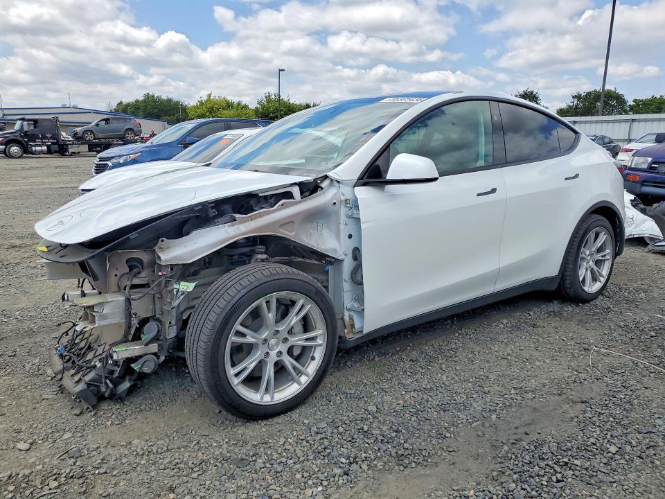2023 Tesla VIN 7SAYGAEE2PF792918 COPART salvage auction — FRONT END, Ca - Salvage Certificate, sold $8,600 on 2026-07-07 (photo 1)