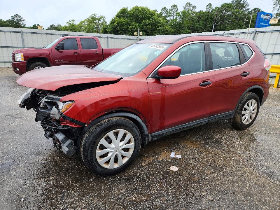 2016 Nissan Rogue VIN JN8AT2MT1GW014609 COPART salvage auction — FRONT END, AL - CERT OF TITLE-SALVAGE TITLE, sold $600 on 2026-07-27 (photo 1)