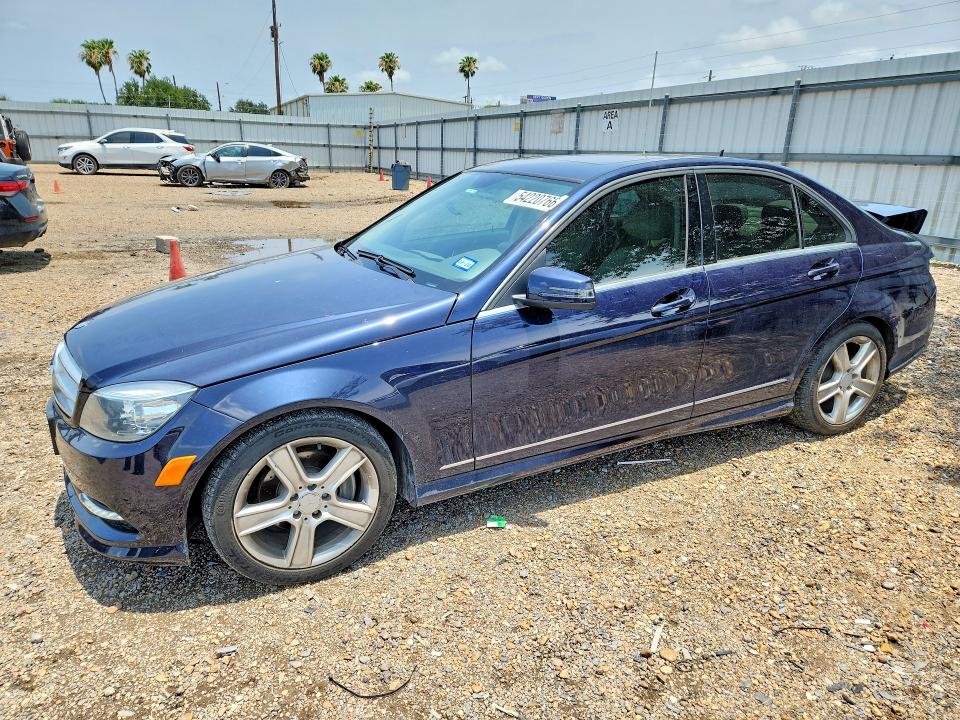 2011 Mercedes-benz C class VIN WDDGF5EB5BR173022 COPART salvage auction — REAR END, Tx - Salvage Vehicle Title, sold $1,300 on 2026-07-08 (photo 1)