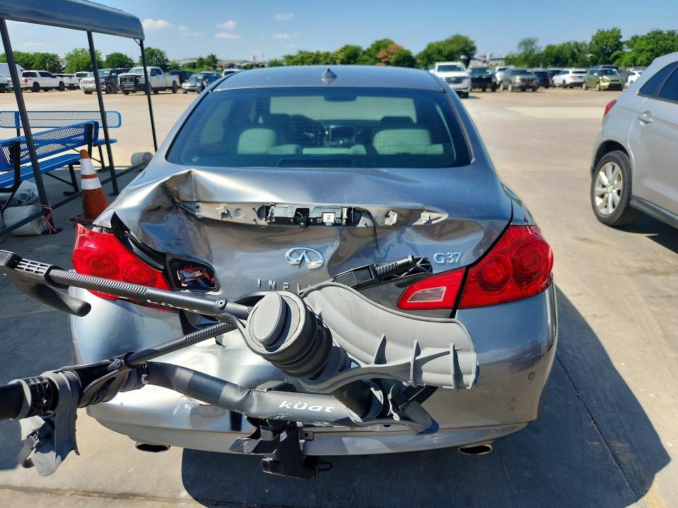 2012 Infiniti G VIN JN1CV6AP8CM620415 COPART salvage auction — REAR END, Tx - Salvage Vehicle Title, sold $1,400 on 2026-07-16 (photo 6)