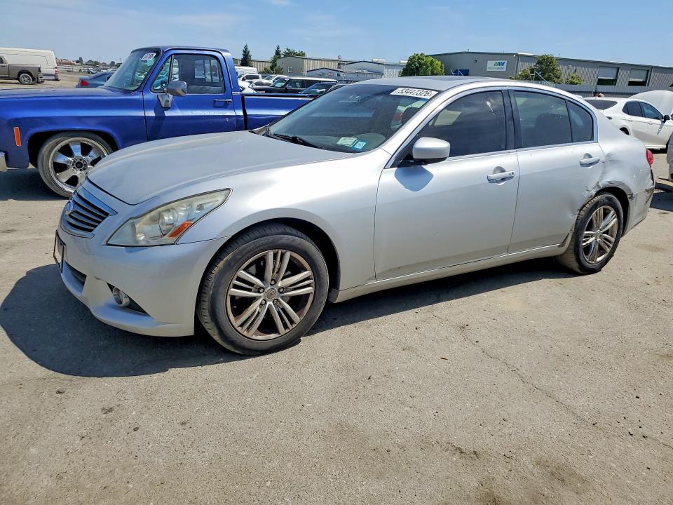 2012 Infiniti G VIN JN1CV6AR9CM676137 COPART salvage auction — SIDE, Ca - Salvage Certificate, sold $1,200 on 2026-07-06 (photo 1)