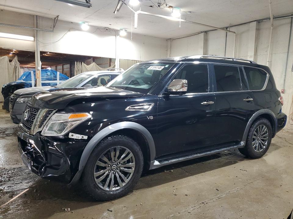 2018 Nissan Armada VIN JN8AY2NF6J9332466 COPART salvage auction — FRONT END, Tn - Salvage Certificate, sold $4,800 on 2026-07-21 (photo 1)