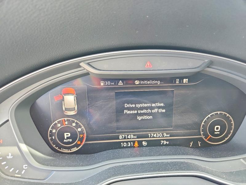 2019 Audi Q5 VIN WA1CNAFY9K2094415 COPART salvage auction — FRONT END, Tx - Salvage Vehicle Title, sold $300 on 2026-07-02 (photo 9)
