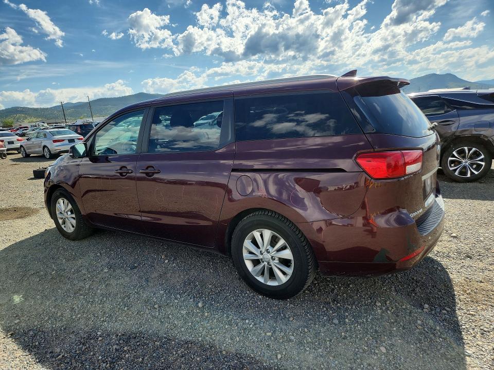 2015 Kia SEDONA VIN KNDMB5C18F6040054 COPART salvage auction — FRONT END, Mt - Salvage Certificate Of A Vehic, sold $1,050 on 2026-07-07 (photo 2)