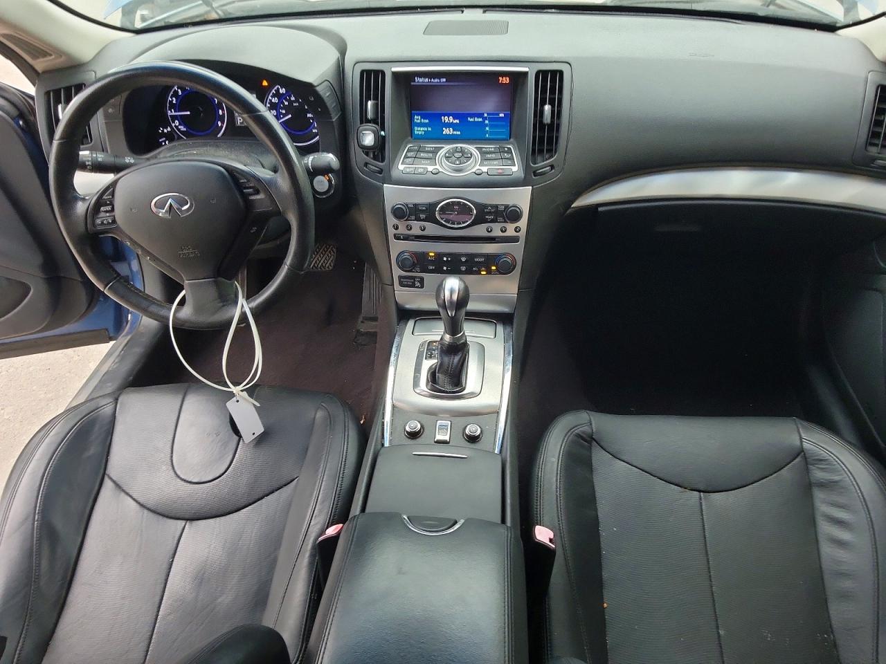 2012 Infiniti G37 VIN JN1CV6FE5CM201283 COPART salvage auction — Side, TX - SALVAGE VEHICLE TITLE, sold $2,150 on 2026-07-09 (photo 8)