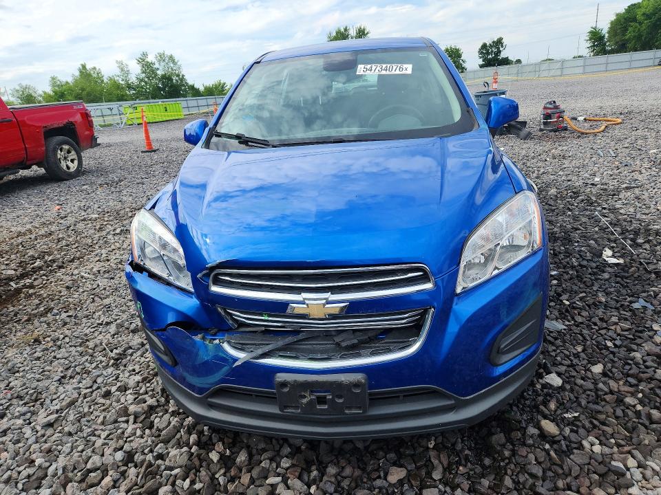 2016 Chevrolet Trax VIN KL7CJKSB7GB760989 COPART salvage auction — FRONT END, Il - Salvage Certificate, sold $1,650 on 2026-07-06 (photo 5)