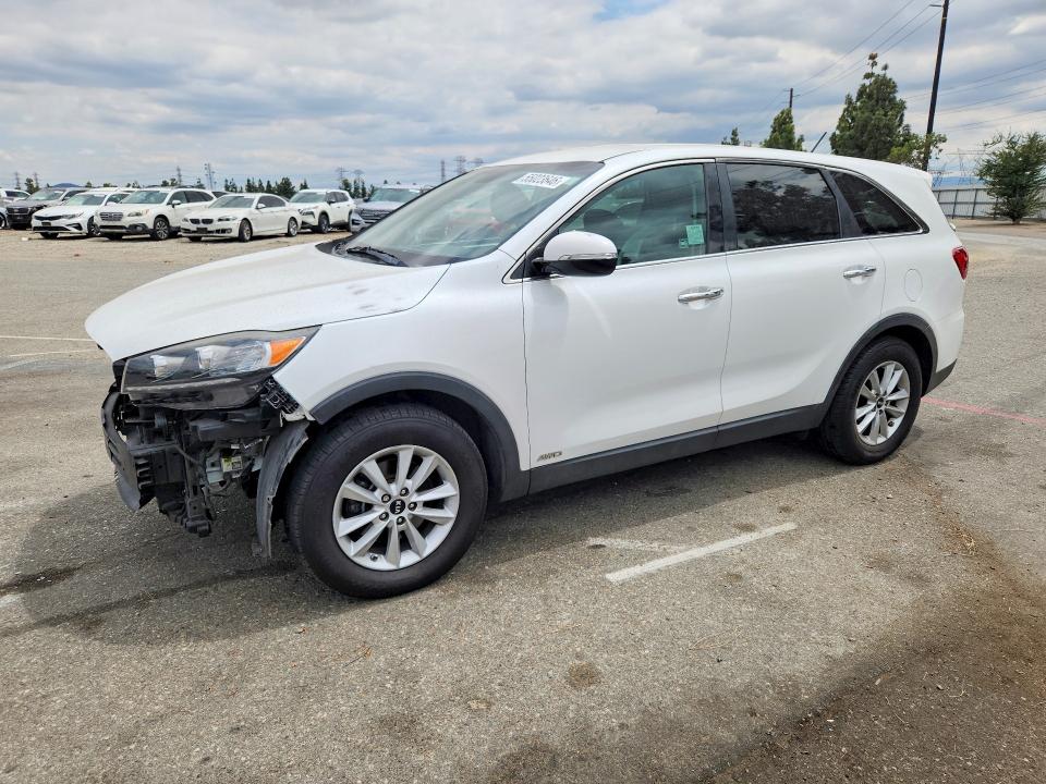 2020 Kia Sorento VIN 5XYPGDA35LG638740 COPART salvage auction — FRONT END, Ca - Salvage Certificate, sold $4,400 on 2026-07-30 (photo 1)