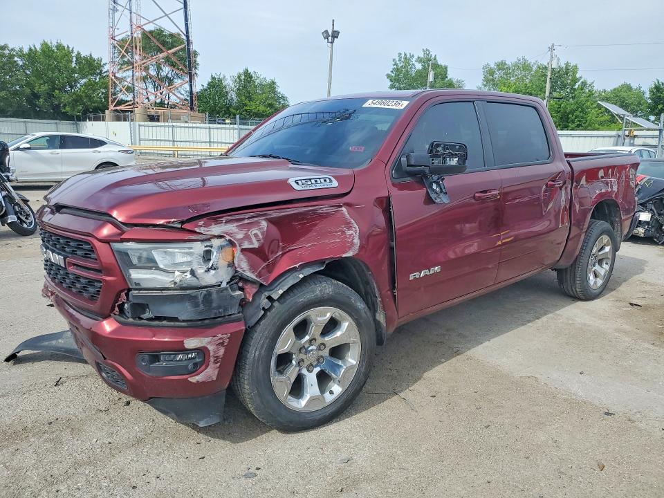 2022 Ram 1500 VIN 1C6SRFFT4NN380660 COPART salvage auction — FRONT END, In - Cert Of Title-Salvage Title, sold $7,300 on 2026-07-27 (photo 1)