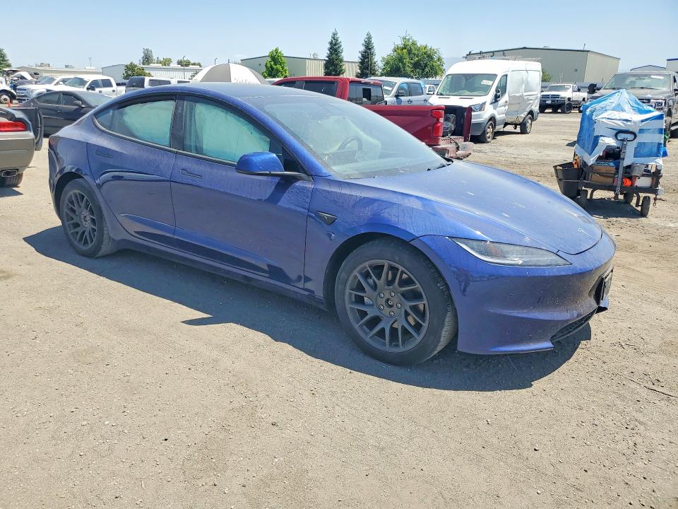 2025 Tesla VIN 5YJ3E1EB8SF879928 COPART salvage auction — FRONT END, Ca - Salvage Certificate, sold $12,000 on 2026-07-31 (photo 4)