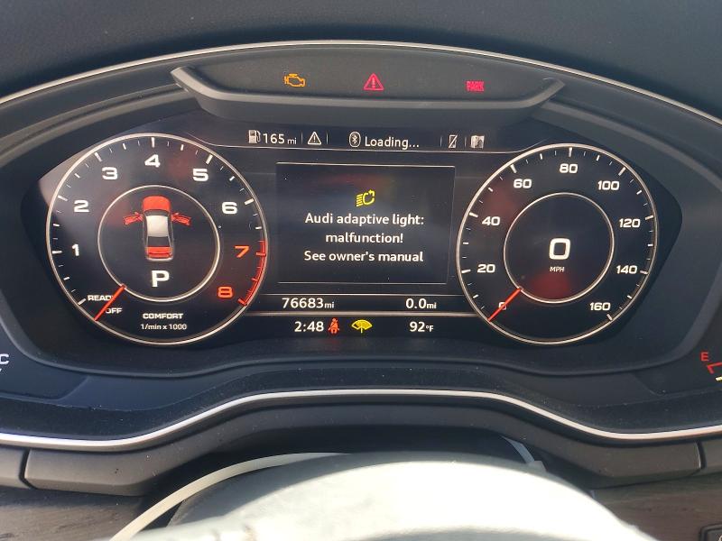 2017 Audi A4 VIN WAULNAF45HN016947 COPART salvage auction — FRONT END, Fl - Cert Of Title Slvg Rebuildable, sold $2,750 on 2026-07-22 (photo 9)
