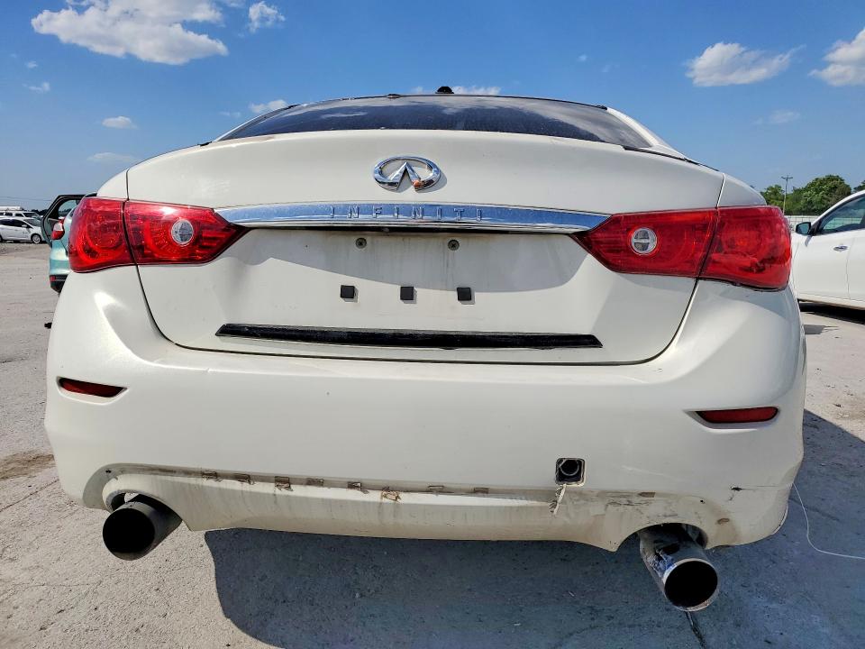 2014 Infiniti Q50 VIN JN1BV7AP1EM692707 COPART salvage auction — FRONT END, Tn - Salvage Certificate, sold $850 on 2026-07-20 (photo 6)