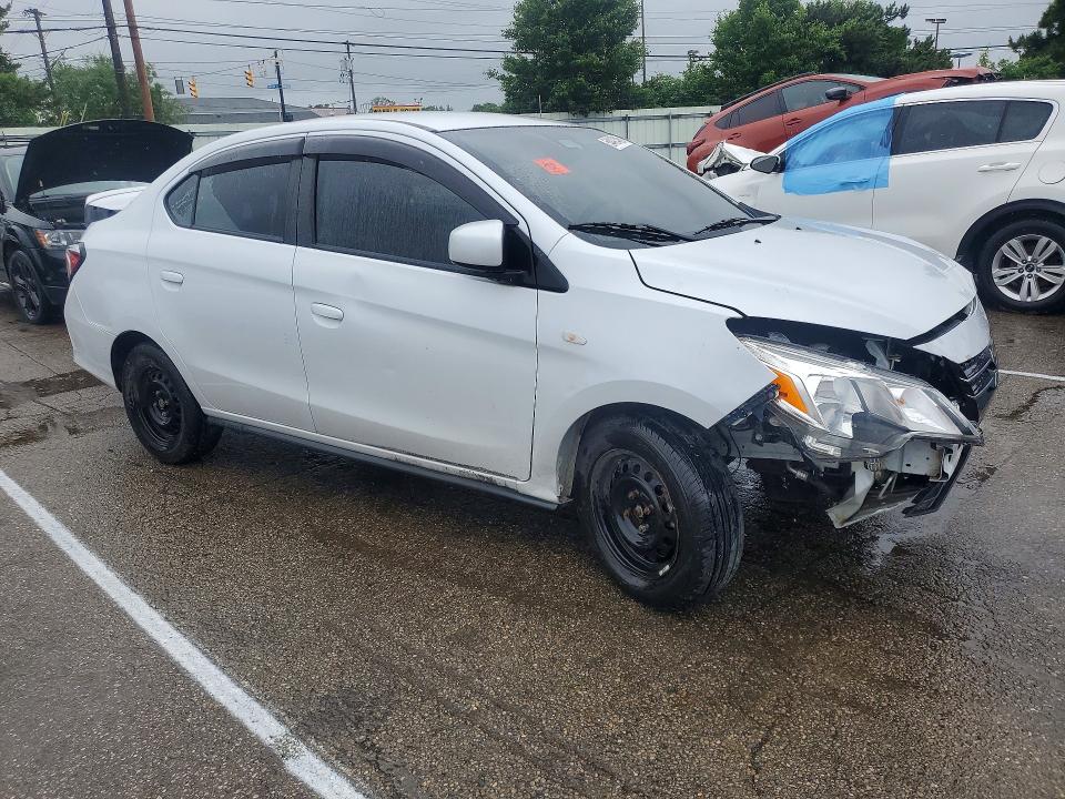 2022 Mitsubishi Mirage VIN ML32FUFJXNHF03533 COPART salvage auction — FRONT END, Oh - Certificate Of Title, sold $1,950 on 2026-07-06 (photo 4)