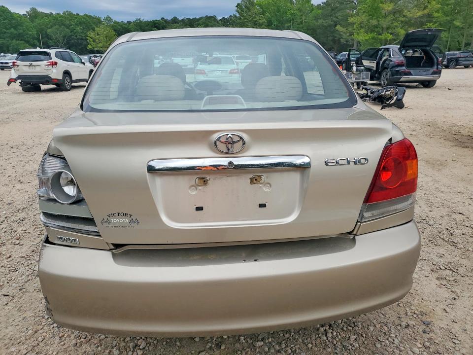 2003 Toyota Echo VIN JTDBT123630302488 COPART salvage auction — REAR END, Nc - Salvage Certificate Of Title, sold $900 on 2026-07-10 (photo 6)