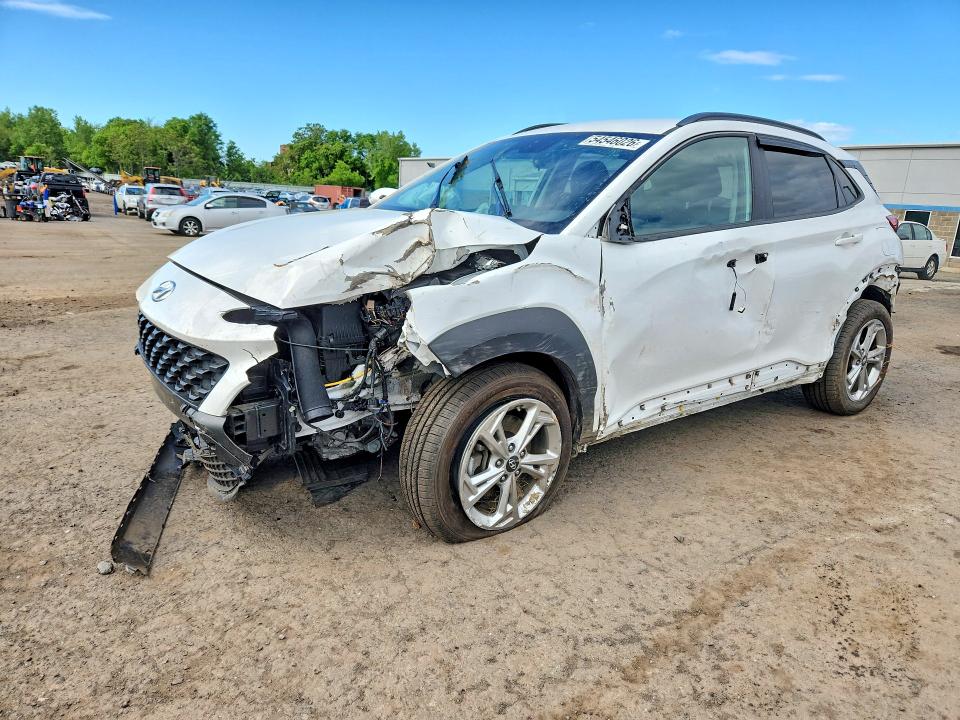 2022 Hyundai Kona VIN KM8K6CAB8NU761833 COPART salvage auction — FRONT END, CT - CERT OF TITLE-SALVAGE, sold $2,100 on 2026-07-07 (photo 1)