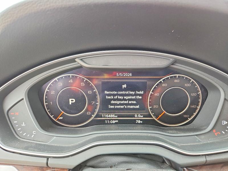 2018 Audi Q5 VIN WA1BNAFY4J2224207 COPART salvage auction — WATER/FLOOD, Tx - Salvage Title-Flood Damage, sold $7,100 on 2026-07-23 (photo 9)