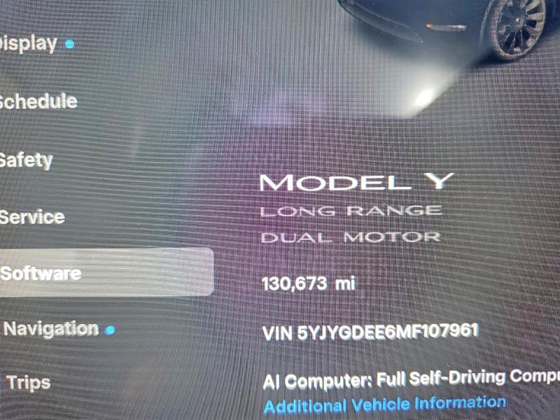 2021 Tesla Model y VIN 5YJYGDEE6MF107961 COPART salvage auction — FRONT END, Il - Salvage Certificate, sold $5,900 on 2026-07-14 (photo 9)
