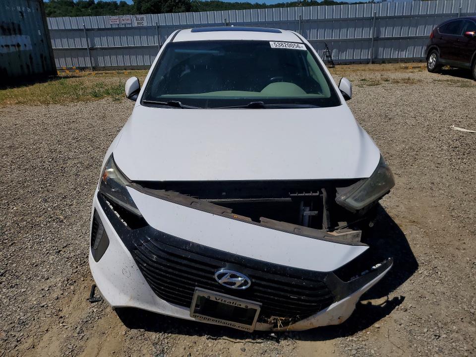 2018 Hyundai Ioniq VIN KMHC85LC6JU101641 COPART salvage auction — FRONT END, Ca - Salvage Certificate, sold $975 on 2026-07-10 (photo 5)