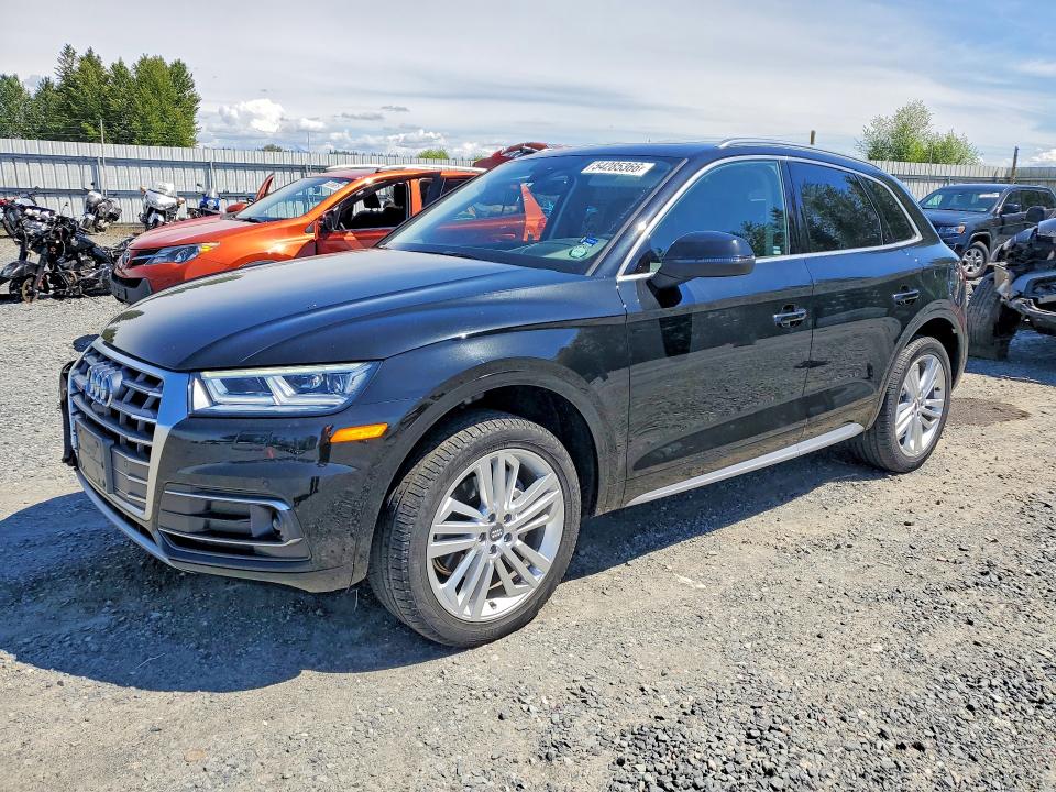 2018 Audi Q5 VIN WA1CNAFY1J2067739 COPART salvage auction — FRONT END, Wa - Bill Of Sale, sold $2,700 on 2026-07-27 (photo 1)