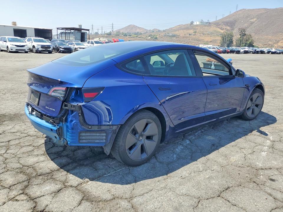 2023 Tesla VIN 5YJ3E1EB5PF704088 COPART salvage auction — REAR END, Ca - Salvage Certificate, sold $10,200 on 2026-07-13 (photo 3)