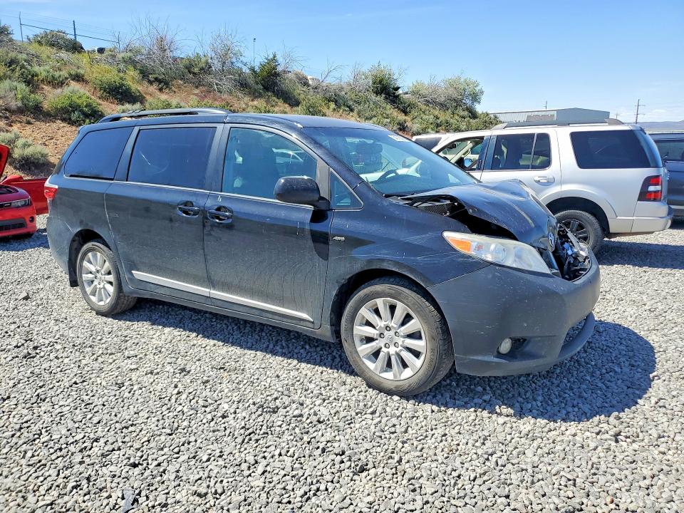 2017 Toyota Sienna VIN 5TDJZ3DC0HS151817 COPART salvage auction — FRONT END, Nv - Salvage Title, sold $3,050 on 2026-07-16 (photo 4)