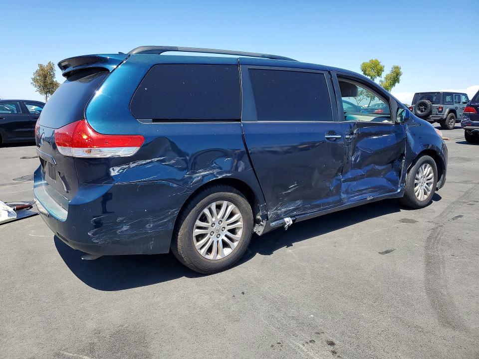 2012 Toyota VIN 5TDYK3DC6CS237189 COPART salvage auction — SIDE, Ca - Salvage Certificate, sold $1,700 on 2026-07-08 (photo 3)