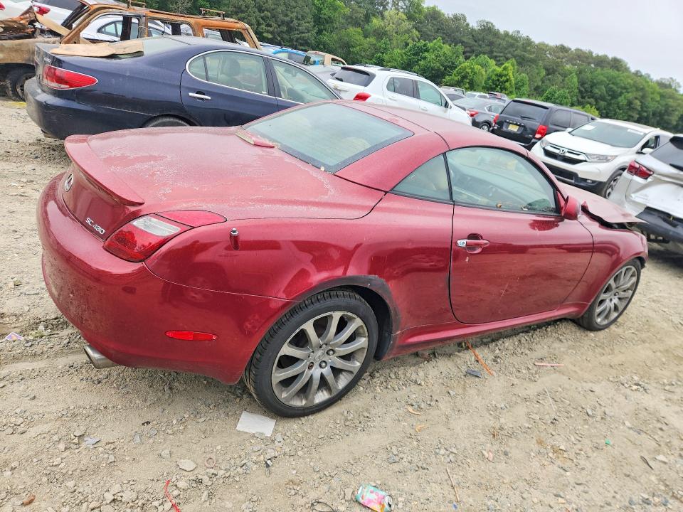 2006 Lexus Sc VIN JTHFN48Y969002488 COPART salvage auction — FRONT END, Md - Cert Of Salvage > 75% Damage, sold $600 on 2026-07-07 (photo 3)