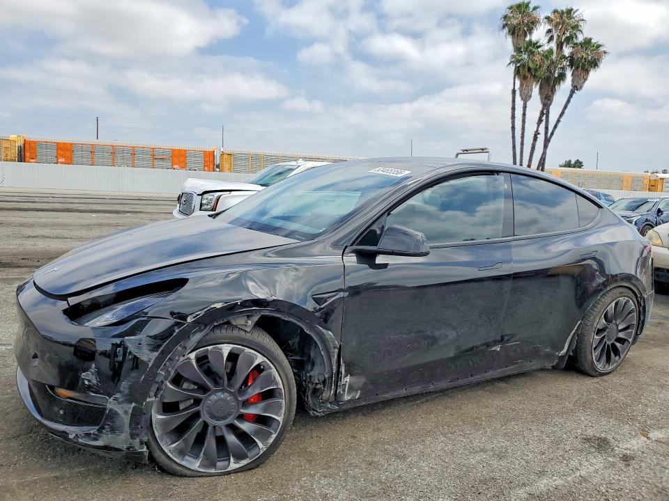 2022 Tesla Model y VIN 7SAYGDEF2NF406506 COPART salvage auction — FRONT END, Ca - Salvage Certificate, sold $8,300 on 2026-07-24 (photo 1)