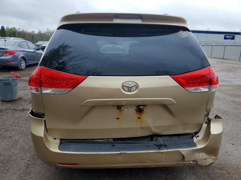 2011 Toyota Sienna VIN 5TDKA3DC8BS005118 COPART salvage auction — REAR END, ON - PERMIT SALVAGE, sold $2,350 on 2026-07-23 (photo 6)