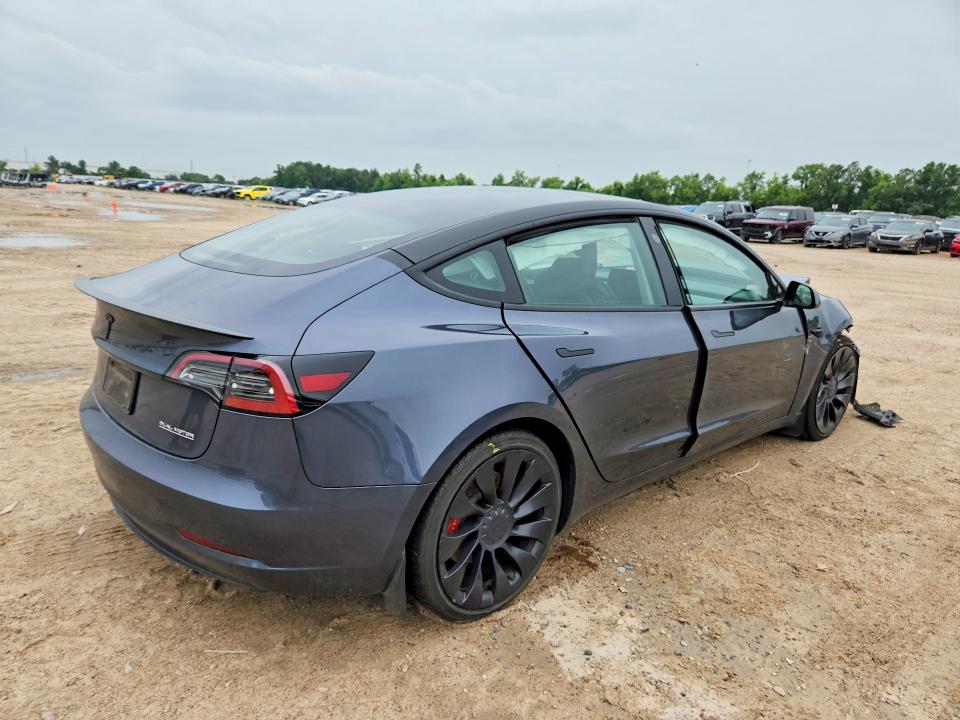 2023 Tesla VIN 5YJ3E1EC8PF509904 COPART salvage auction — FRONT END, Tx - Salvage Vehicle Title, sold $2,700 on 2026-07-24 (photo 3)