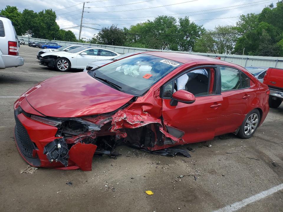 2020 Toyota Corolla VIN JTDEPRAE9LJ045436 COPART salvage auction — FRONT END, Oh - Cert Of Title-Salvage, sold $500 on 2026-07-29 (photo 1)