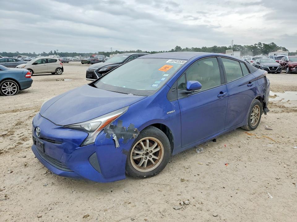 2016 Toyota Prius VIN JTDKBRFUXG3528736 COPART salvage auction — FRONT END, Tx - Certificate Of Title (P), sold $1,500 on 2026-07-08 (photo 1)