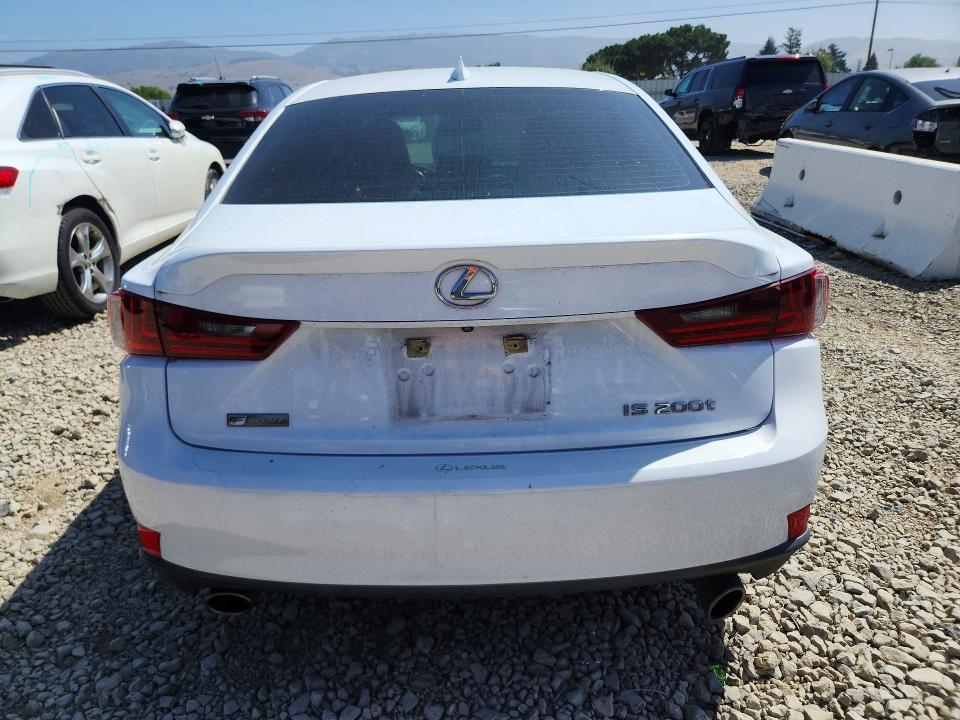 2016 Lexus Is 200t VIN JTHBA1D25G5033921 COPART salvage auction — FRONT END, Ca - Salvage Certificate, sold $4,600 on 2026-07-07 (photo 6)