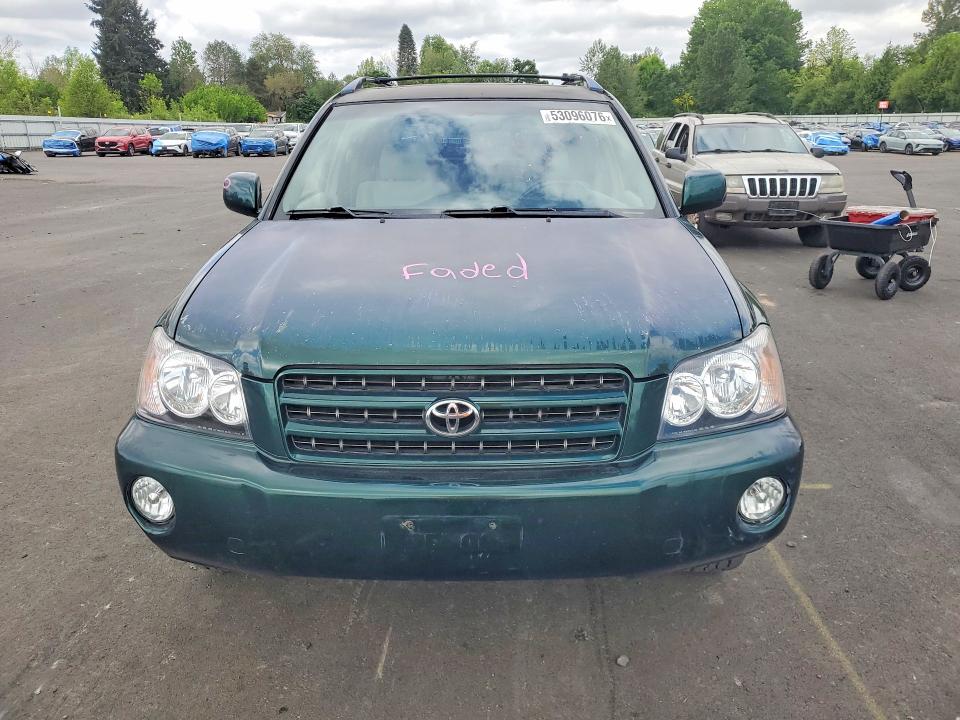 2002 Toyota Highlander VIN JTEHF21A620054373 COPART salvage auction — MECHANICAL, Or - Certificate Of Title, sold $725 on 2026-07-29 (photo 5)
