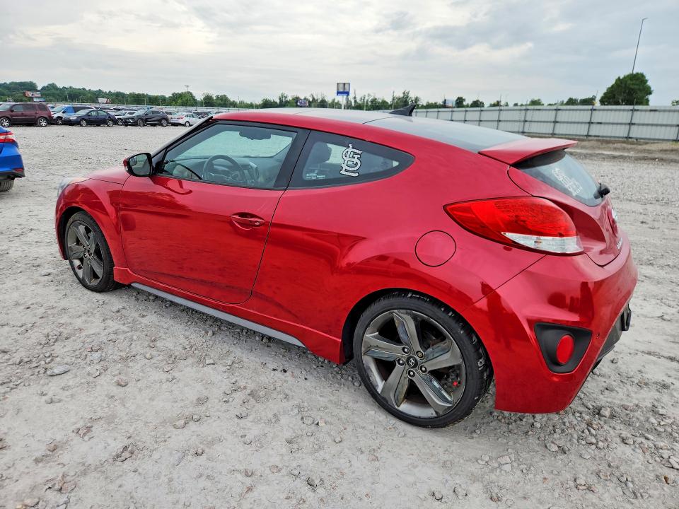 2015 Hyundai Veloster VIN KMHTC6AE2FU239774 COPART salvage auction — HAIL, Il - Salvage Certificate, sold $975 on 2026-07-06 (photo 2)