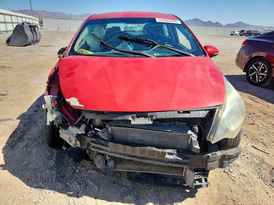 2013 Kia Rio VIN KNADN4A38D6177043 COPART salvage auction — FRONT END, Nv - Salvage Title, sold $425 on 2026-07-16 (photo 5)