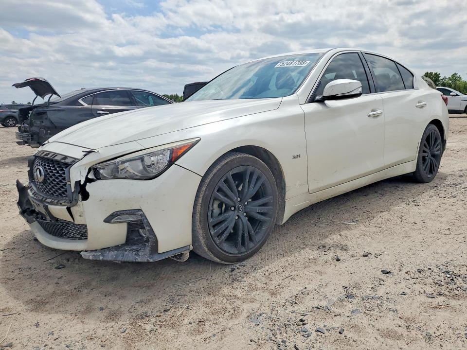 2018 Infiniti Q50 VIN JN1EV7AP6JM355862 COPART salvage auction — FRONT END, Tx - Salvage Vehicle Title, sold $3,000 on 2026-07-31 (photo 1)