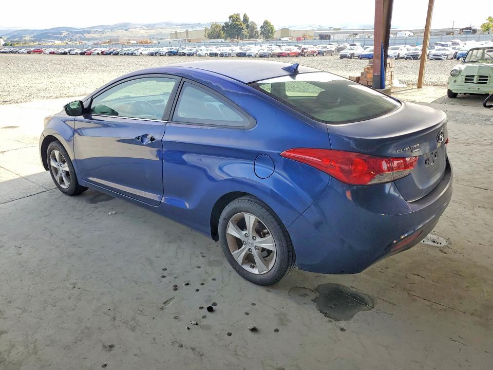 2013 Hyundai Elantra VIN KMHDH6AE6DU001073 COPART salvage auction — VANDALISM, CA - SALVAGE CERTIFICATE, sold $500 on 2026-07-02 (photo 2)