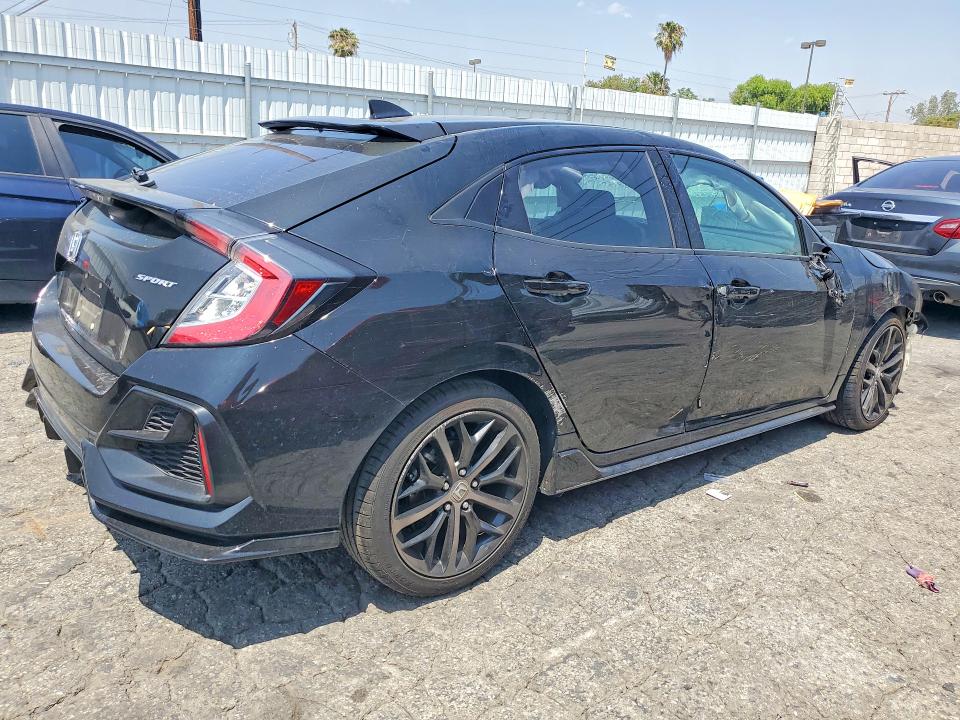 2021 Honda Civic VIN SHHFK7H40MU424417 COPART salvage auction — ROLLOVER, Ca - Salvage Certificate, sold $3,200 on 2026-07-02 (photo 3)