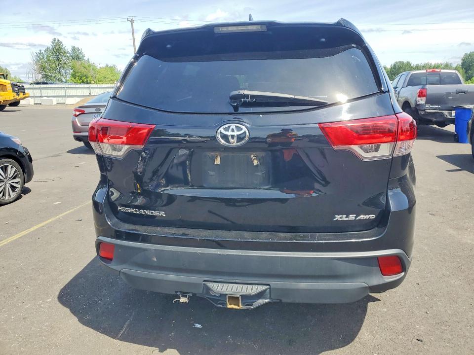 2019 Toyota Highlander VIN 5TDJZRFH2KS948234 COPART salvage auction — FRONT END, Or - Salvage Title Certificate, sold $8,600 on 2026-07-20 (photo 6)