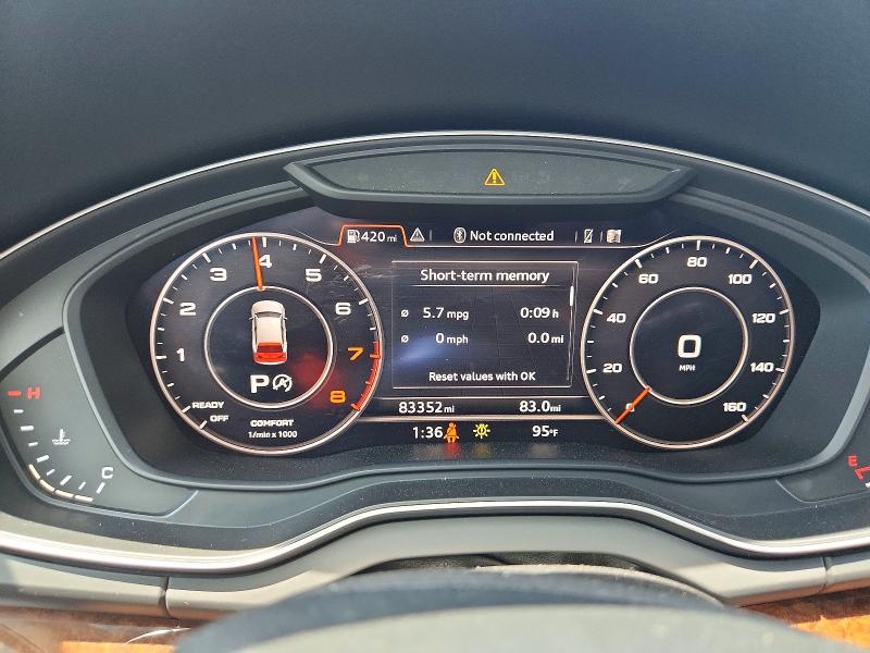 2018 Audi Q5 VIN WA1ANAFY7J2014924 COPART salvage auction — REAR END, Al - Cert Of Title-Salvage Title, sold $8,000 on 2026-07-23 (photo 9)