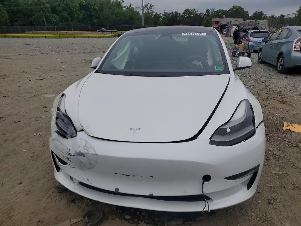 2021 Tesla Model 3 VIN 5YJ3E1EA9MF977828 COPART salvage auction — FRONT END, MD - CERT OF SALVAGE > 75% DAMAGE, sold $5,200 on 2026-07-24 (photo 5)