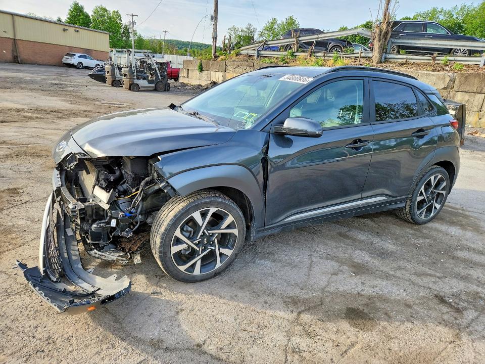 2022 Hyundai VIN KM8K53A3XNU889065 COPART salvage auction — FRONT END, Ny - Mv-907A Salvage Certificate, sold $4,400 on 2026-07-09 (photo 1)