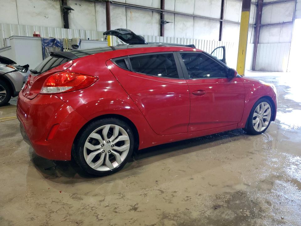 2013 Hyundai Veloster VIN KMHTC6AD3DU126842 COPART salvage auction — REAR END, Ky - Cert Of Title-Salvage, sold $1,000 on 2026-07-15 (photo 3)