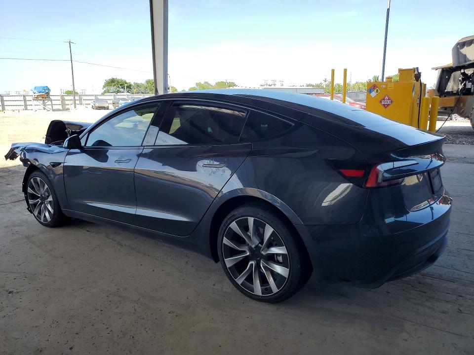 2025 Tesla Model 3 VIN 5YJ3E1EA4SF895034 COPART salvage auction — FRONT END, Fl - Cert Of Title Slvg Rebuildable, sold $7,400 on 2026-07-29 (photo 2)