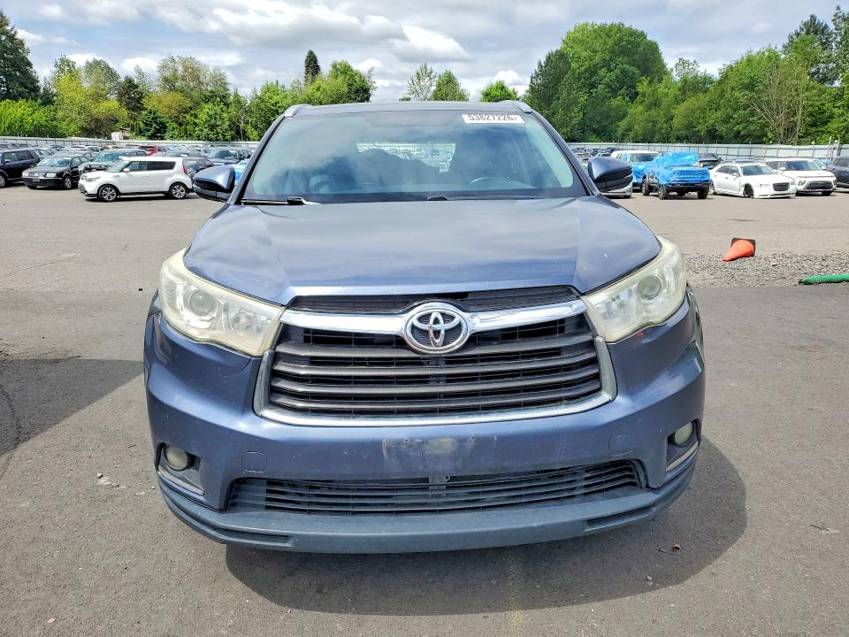 2015 Toyota Highlander VIN 5TDDKRFHXFS144240 COPART salvage auction — REAR END, Or - Salvage Title Certificate, sold $250 on 2026-07-27 (photo 5)