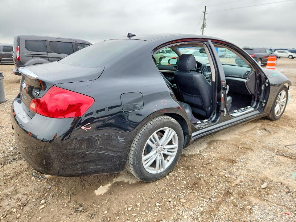 2010 Infiniti G VIN JN1CV6AP5AM203136 COPART salvage auction — FRONT END, Tx - Nonrepairable Title, sold $525 on 2026-07-09 (photo 3)