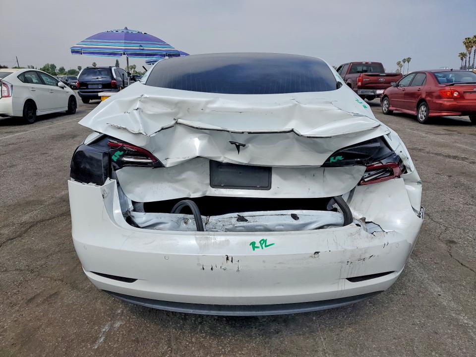 2020 Tesla VIN 5YJ3E1EB3LF807200 COPART salvage auction — REAR END, Ca - Salvage Certificate, sold $4,550 on 2026-07-28 (photo 6)