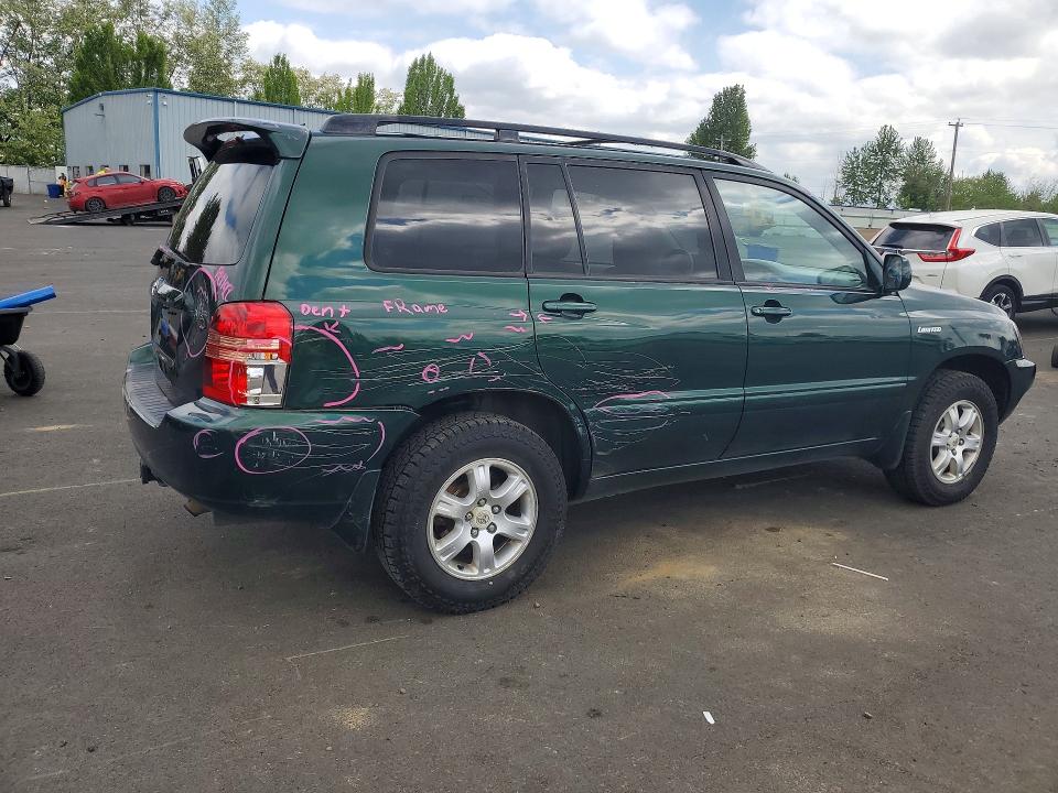 2002 Toyota Highlander VIN JTEHF21A620054373 COPART salvage auction — MECHANICAL, Or - Certificate Of Title, sold $725 on 2026-07-29 (photo 3)