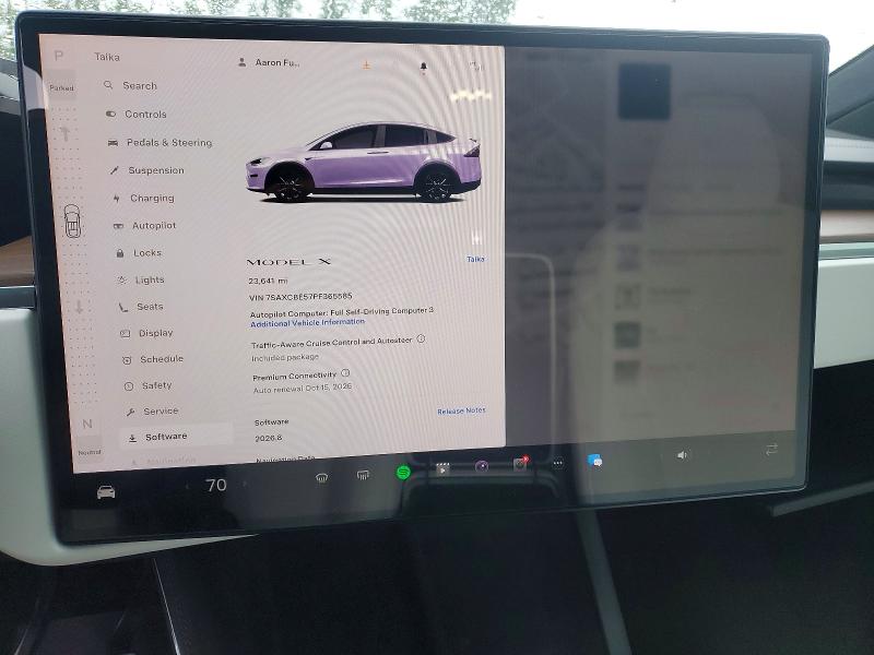 2023 Tesla VIN 7SAXCBE57PF365585 COPART salvage auction — REAR END, Salvage Title, sold $30,750 on 2026-07-13 (photo 9)