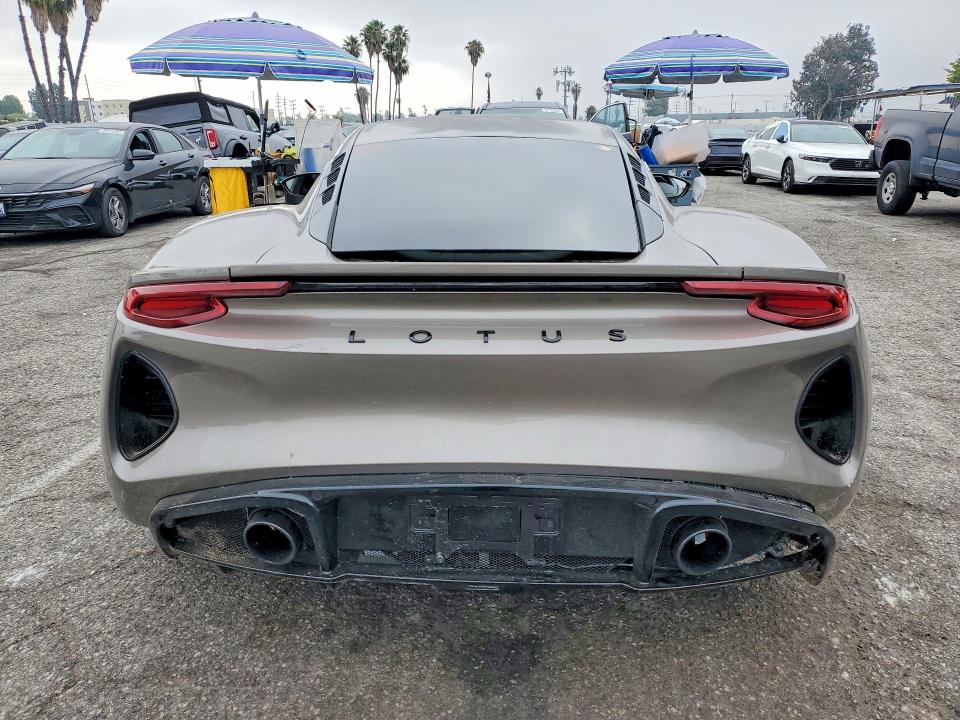 2025 Lotus Emira VIN SCCLEJAX6SHB10220 COPART salvage auction — REAR END, Ca - Salvage Certificate, sold $43,500 on 2026-07-02 (photo 6)